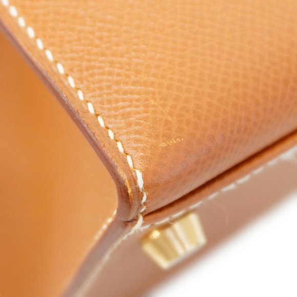 Hermes handbag Kelly 28 Cushvel gold C stamp ladies - Picture 12 of 16